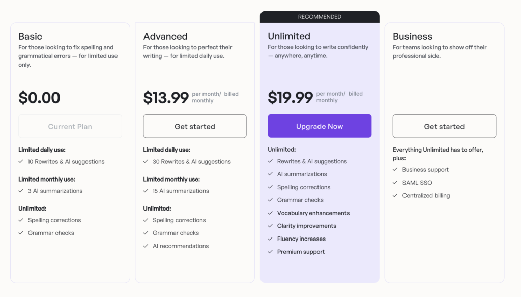 WordTune Pricing